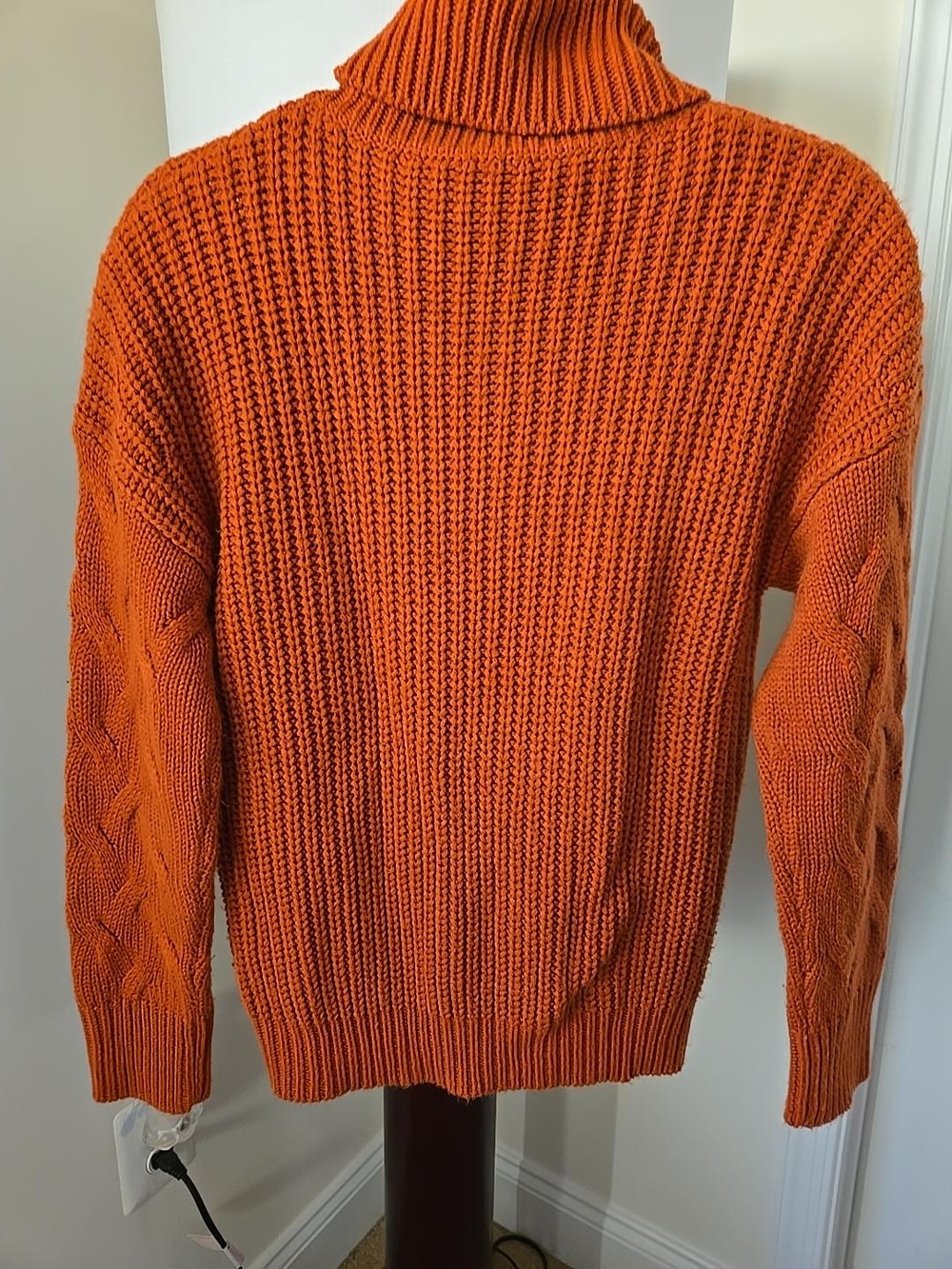 Chunky Turtleneck Sweater in Burnt Orange - Women - Picture 5 of 5